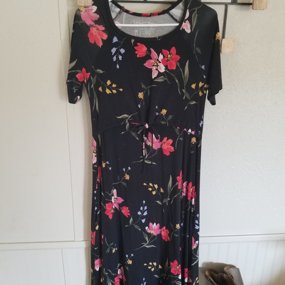 Latched Mama Floral Nursing dress - Size M